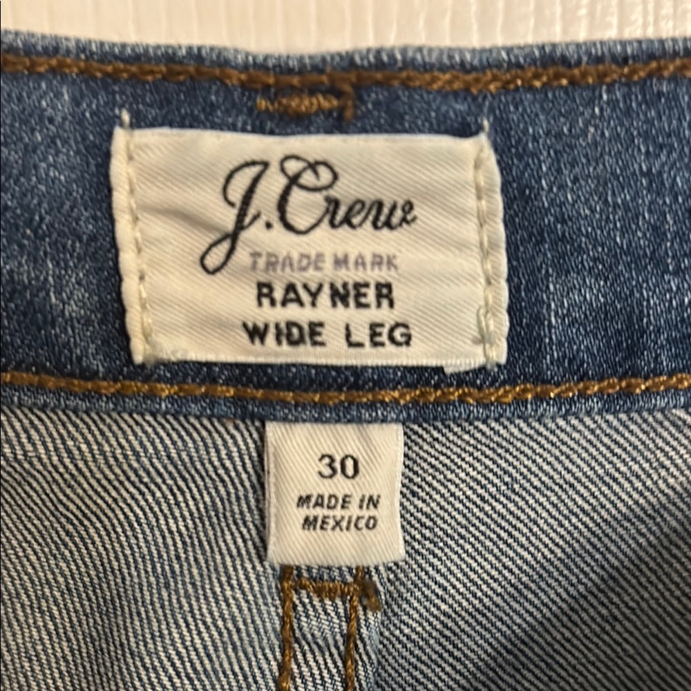 J. Crew Rayner Wide Leg Denim Pants